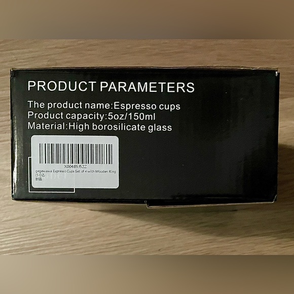 Espresso Cups with Wooden Insulated Ring (5oz, 4-set) - Picture 7 of 7